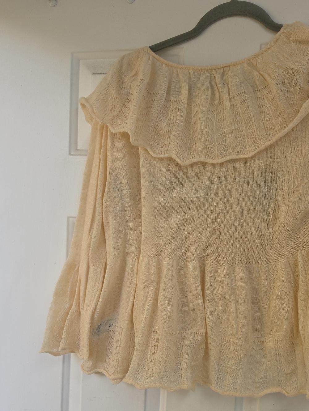 Zara Shimmer Ruffle Lace Top - Picture 6 of 9